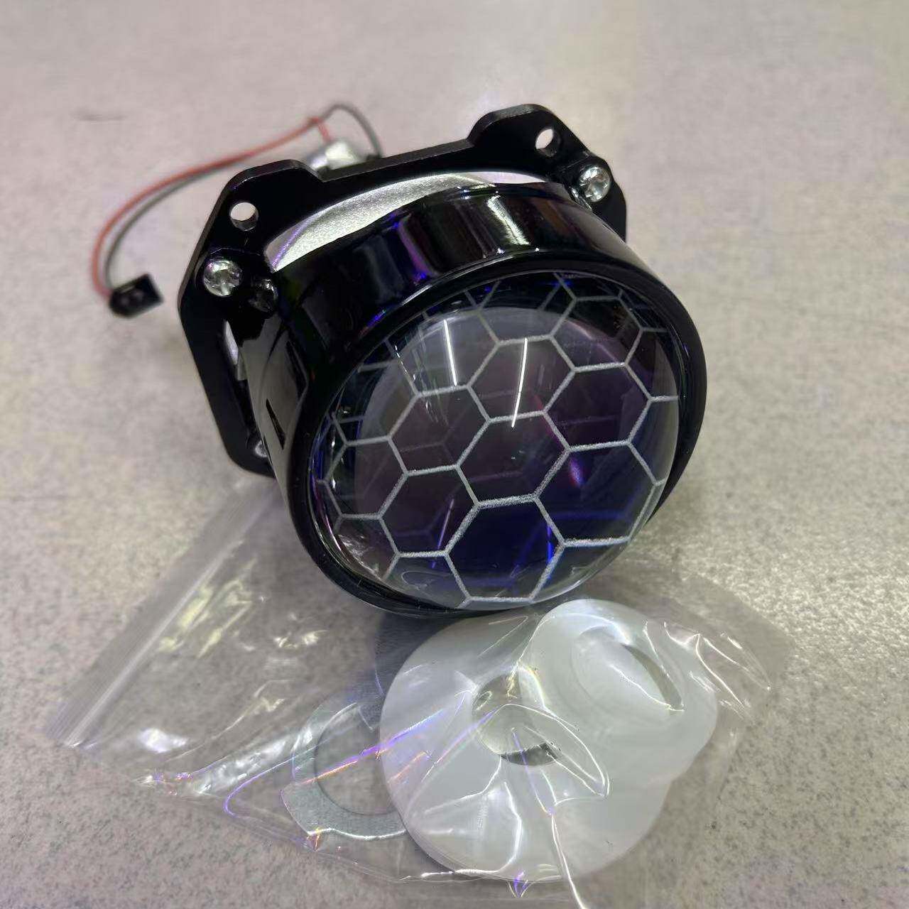 大2.灯5寸伟通L灯ED双光透世镜通用无损款大透镜前2.5寸照灯远近