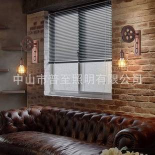 美复古工厅业风乡村壁灯扫色防古LOFO风式664滑灯餐过道跨境亚马