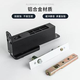 免挖式坑木门地弹簧有框器门自动木关门隐藏缓冲定位门黑免挖坑木