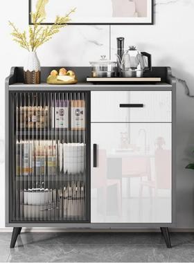 Fl岩板餐QUO-9878边柜客厅置物柜现代简茶水柜玻璃实木收s纳约柜