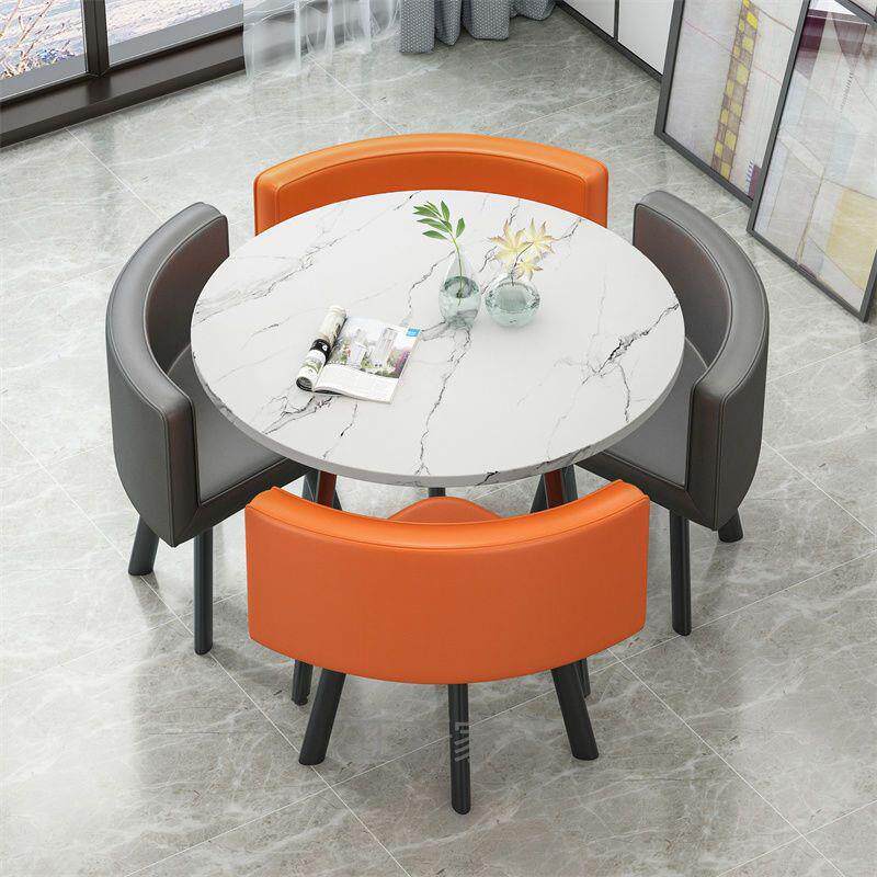 约接待桌椅组合4S休闲洽谈小桌店会简客VNW售楼圆形铺简易桌子餐