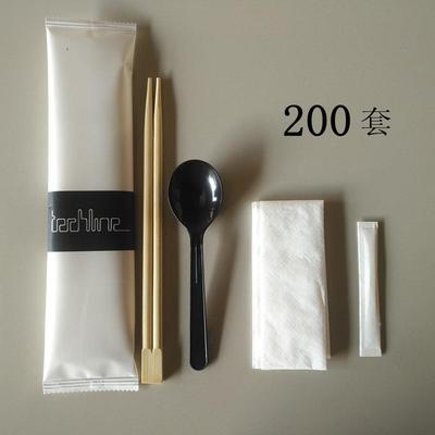 一次筷牙子四件套四餐LAD具包勺子签巾纸外卖餐餐具打包合一组合