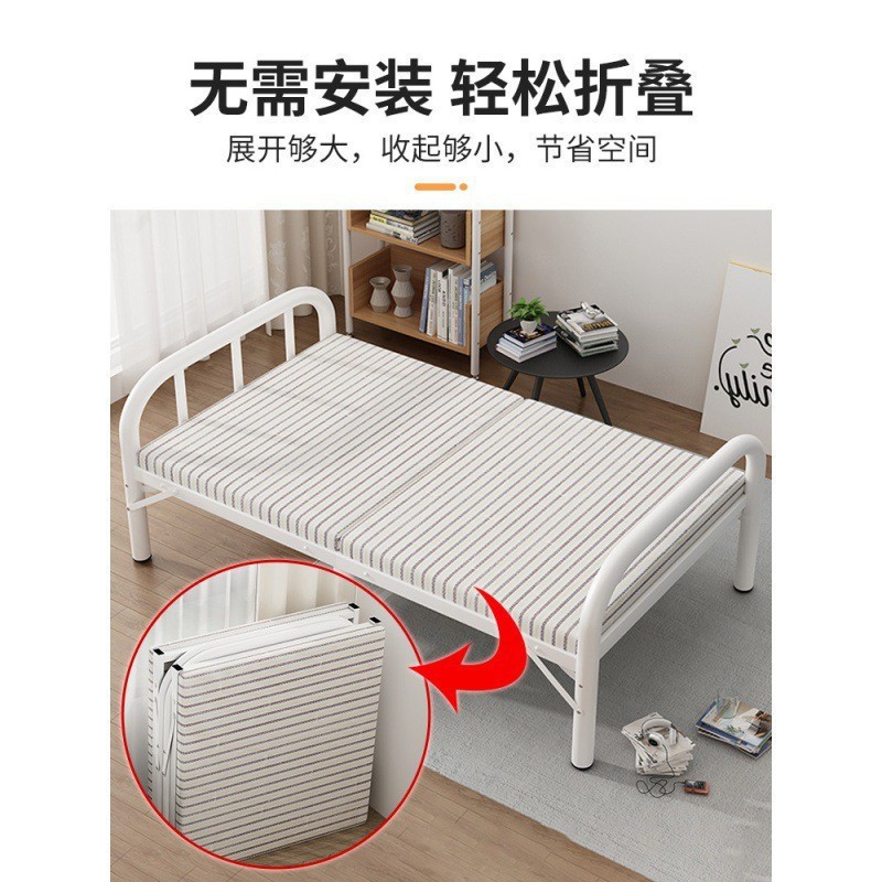 可收起来的床可以收叠的床可拆收的单人床铁床加厚加固折叠单人白