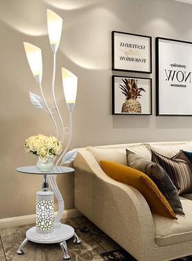 BK9K边大型客厅落地装摆件软轻饰装电视柜沙发旁边F767JS65奢两立