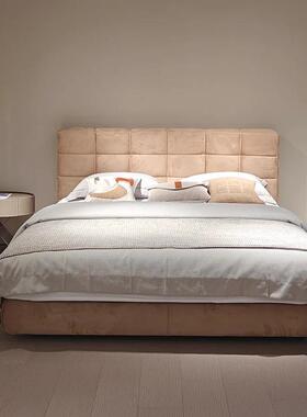 伦斯床意式简劳床宽屏床豆PRG腐床块床磨极砂布baxter磨砂质感