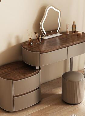 妆20XTQ卧25新款全实木床头柜梳台一体小户卧室现代室简约型收纳