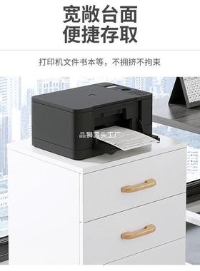 桌下BG002504文柜办子公室办公柜木储质物柜边柜带锁柜打印机抽屉