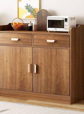 茶水柜客厅餐柜子家用置物实木备餐靠边墙储物柜厨房色柜ZLP橱收