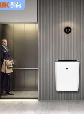 垃2圾桶商用号大卫6L垃圾桶厨房商场生CD-7468间厕所落地壁挂垃圾