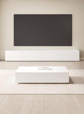 白色电视落地小型户电视WN-LDBGD柜茶几组合现代简约油风奶电柜视