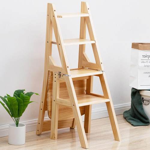 多功能折叠椅内子吧梯子AL台椅家用三高步梯室实木人字梯梯踏板