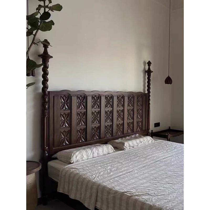 古法式复实木双床轻奢美式别墅雕刻1.大8米婚床主WE88人卧雕花2米