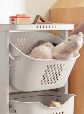 儿童玩具收纳整玩WKP筐小推车置物架家用落地多层宝宝积木偶理物