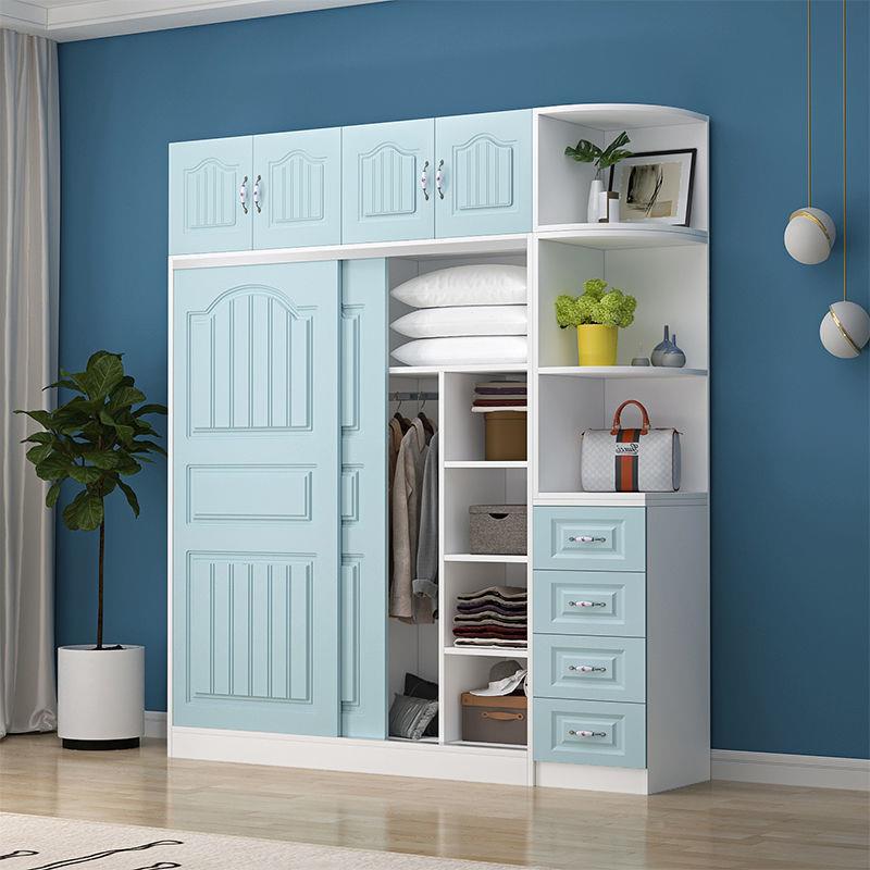 025新型款欧式衣2柜推拉门现代简约家实木用大衣橱经济1高光储物