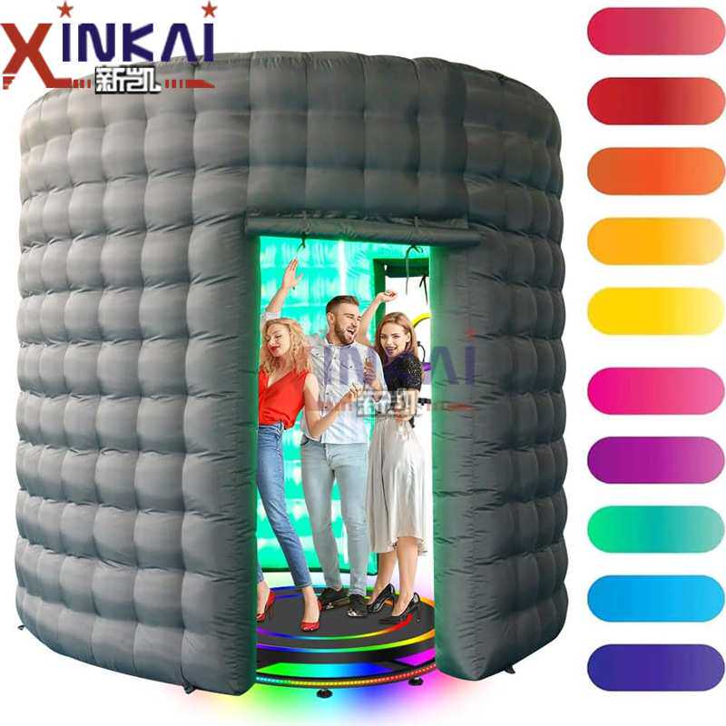 移动便携式摄影棚充气360照相亭外贸摊位充气小空间灯光照相馆