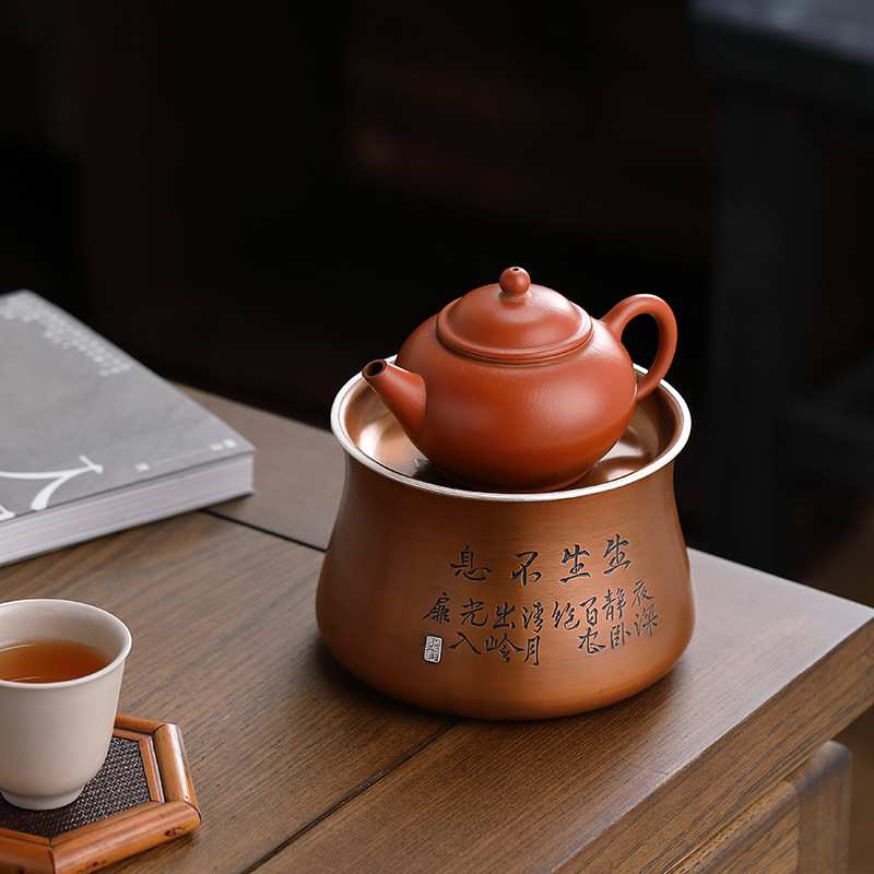 纯铜茶洗碗建水水洗茶渣桶茶道六君子干泡茶席茶具配件壶承