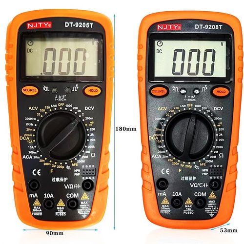 川宇天宇9205T数字万用表T92多用表三用表9208T过载保护测试仪