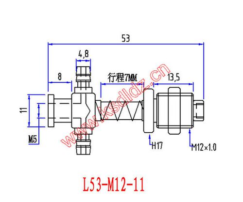 大头金具A 两侧 L53*M12*11 艾尔发机械手配件 JE20R010吸盘座