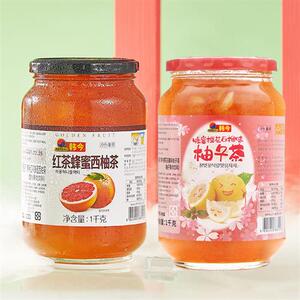 韩今百香果柠檬蜂蜜茶柚子茶早餐果酱冲泡饮品柠檬茶泡水喝的东西