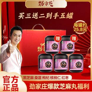 劲家庄核桃桑葚芝麻丸零食纯黑芝麻球养生过年健康食品大礼盒礼包