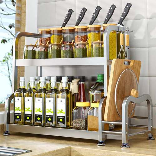 6T厨房调料置物架刀架调味品A置物调味RRH料收架纳台上调料架架子