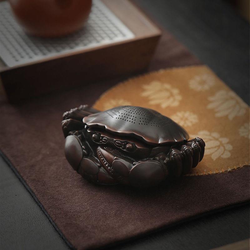 创意陶茶宠摆件带过滤可养茶几桌面隔摆装饰品茶设茶VCP瓷滤茶道