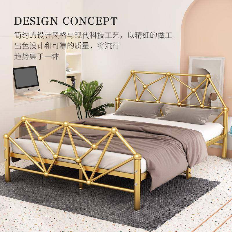 铁艺床网红床公主床单人双人北欧现代简约架1床铁1米.121.5米.见,住宅家具,铁艺/钢木床,淘宝优惠券,粉丝福利购,淘宝优惠卷