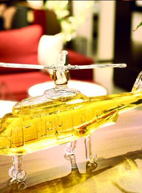 厂异型泡瓶飞机醒酒器参泡酒瓶办公酒家室摆件人工艺XOV酒瓶