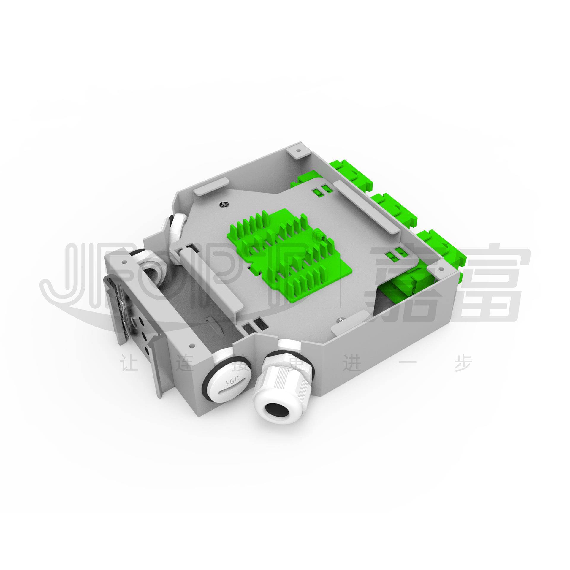 D工INS导轨型光纤终端盒金属机架式C双CL459ST轨道光缆机箱直销