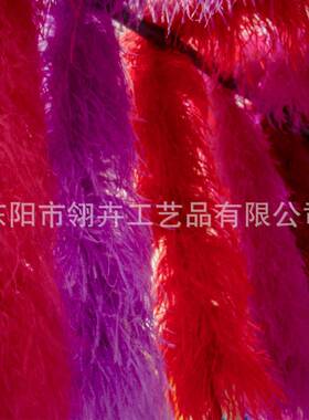 厂家1服0层鸵毛条拉丁舞礼羽服晨袍鸵鸟毛缝制鸟辅料SCR搭配羽毛