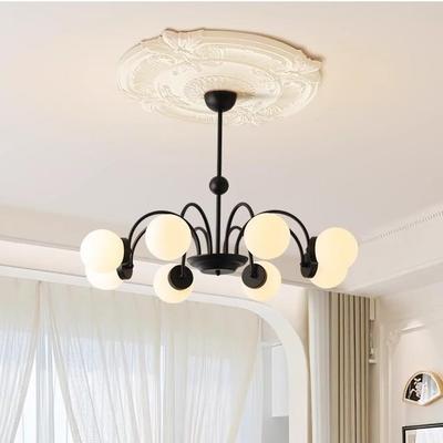 式法复古客厅吊级灯中色43269古风简约黑魔豆主灯高感卧室餐厅灯