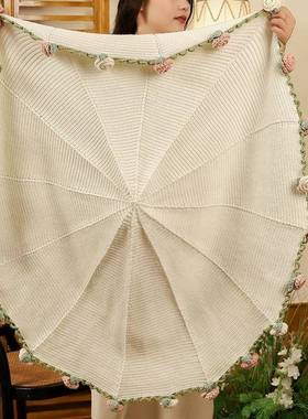 七夕情节OQD品礼物束玫瑰花毛毯花成手工午睡毛毯编织送女生沙发