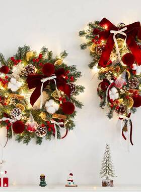 圣诞新款商场节花景装饰布置发光倒挂树酒红色NDB环场橱窗装扮门