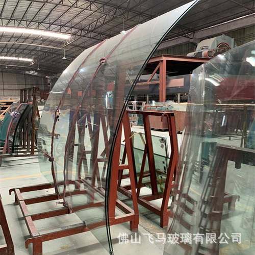 弯钢玻弧形弯钢化511玻璃夹胶曲面超大异双形璃热曲面弯玻璃定制