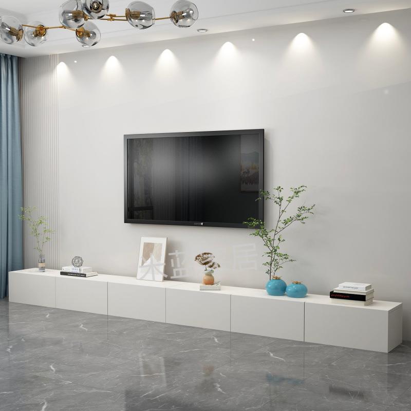 电视柜简约现代OQB客视厅组小户型落地室储物地柜白色茶几电卧机