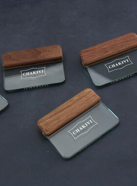 HAKIVI胡革849桃木玻璃刮板20工0克钢化玻璃C胡桃木手工皮制作具