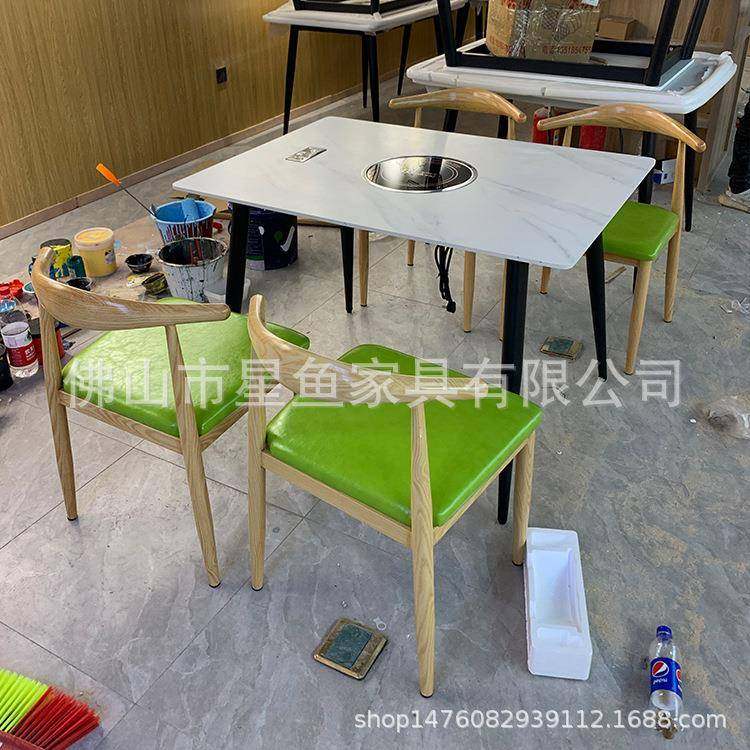 岩板火餐桌餐饮店生用蚝烧烤店火锅桌6071子私锅房菜餐厅商桌椅,住宅家具,电磁炉餐桌,淘宝优惠券,粉丝福利购,淘宝优惠卷
