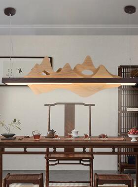 新中式室吧台灯创意设吊计款47515国风书中房禅意创意长条餐厅茶