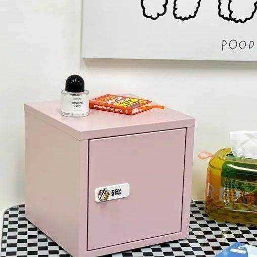 铁桌面密码箱收储物迷你密OON码柜家用柜保险箱皮储物箱小铁柜纳,商业/办公家具,保险柜,淘宝优惠券,粉丝福利购,淘宝优惠卷