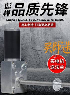 540-IBO1ZY蜗轮蜗杆速减8电机螺杆电机M8螺杆轴12v243V自锁电机