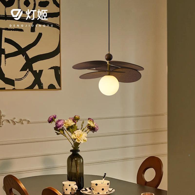 564225新0法式复古中古楼风主卧室吊灯日式餐桌餐厅灯书房阳台梯