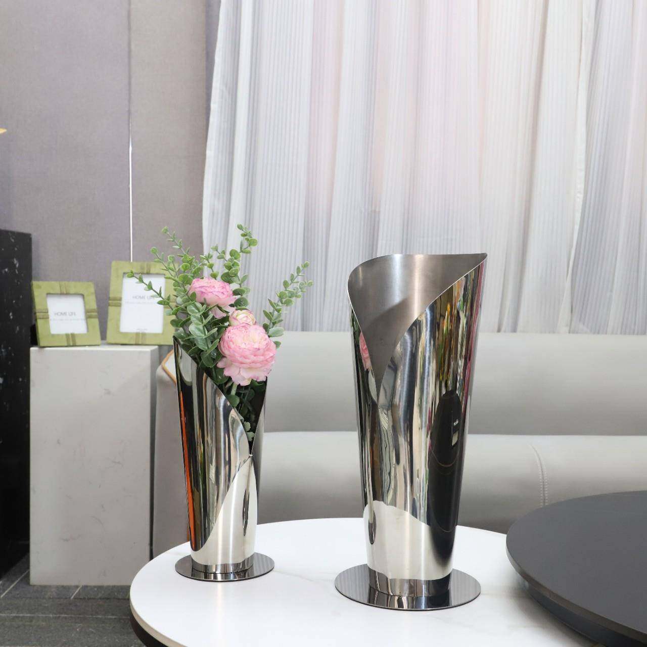 现1026代简约筒不直钢镜面花锈器摆件客厅餐桌厅玄关面电视柜家居