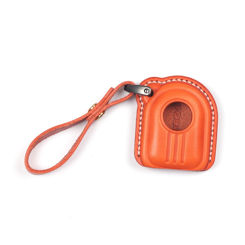 适用标致b志Django姜戈150改装件手工缝线真牛皮钥W匙保护壳套扣