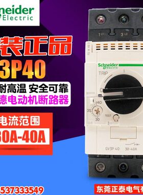 Schneider/施耐德 马达保护断路器 GV3P40 30-40A 电动机断路器