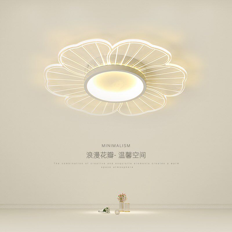 花朵主卧室灯现代简约网红少女心公主房间灯客厅创意餐厅吸顶灯