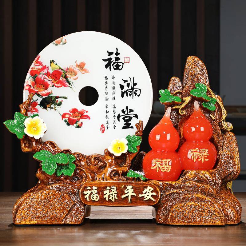 五福临门平安扣摆件店铺开业新居店铺保险公司乔迁送礼工艺品