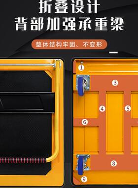 钢板平车0963小货推车拉用手推车搬运车折叠拖车板静音便携家工地