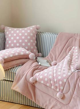 抱枕午子两用办公室睡加枕TYO头折叠厚毯子二合一沙发汽被车靠枕