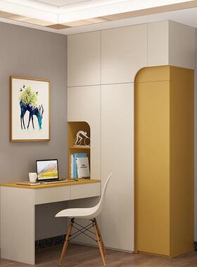 转角书柜电291脑桌书桌连组合衣习柜家体用卧室储书架学桌物柜PM0