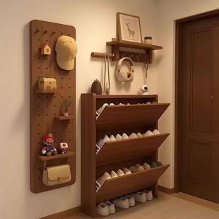 翻斗鞋 现代收简约极多超薄入户窄 柜家用门口ACL玄层关纳柜一体式